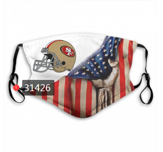 NFL 2020 San Francisco 49ers 160 Dust mask with filter->nfl dust mask->Sports Accessory